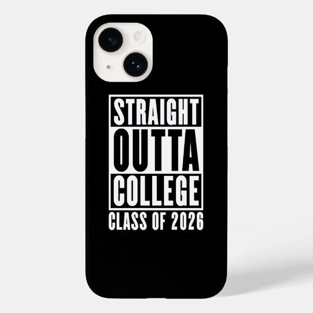 Funda De Case-Mate Para iPhone Straight Outta College Class of 2026 (Reverso )