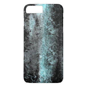 Funda Para iPhone 8 Plus/7 Plus Stranza fibrosa textura en azul claro y negro
