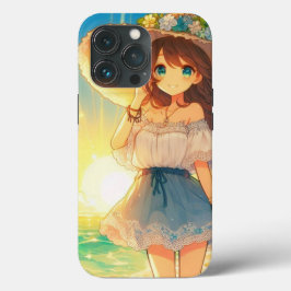 Funda Para iPhone 13 Pro Straw Hat Girl