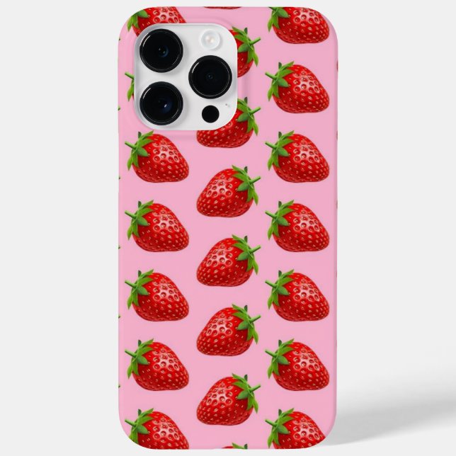 Funda De Case-Mate Para iPhone Strawberry de alta calidad (Reverso)