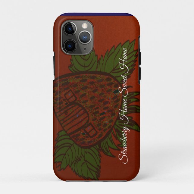 Funda De Case-Mate Para iPhone Strawberry Home Sweet Home  (Reverso)