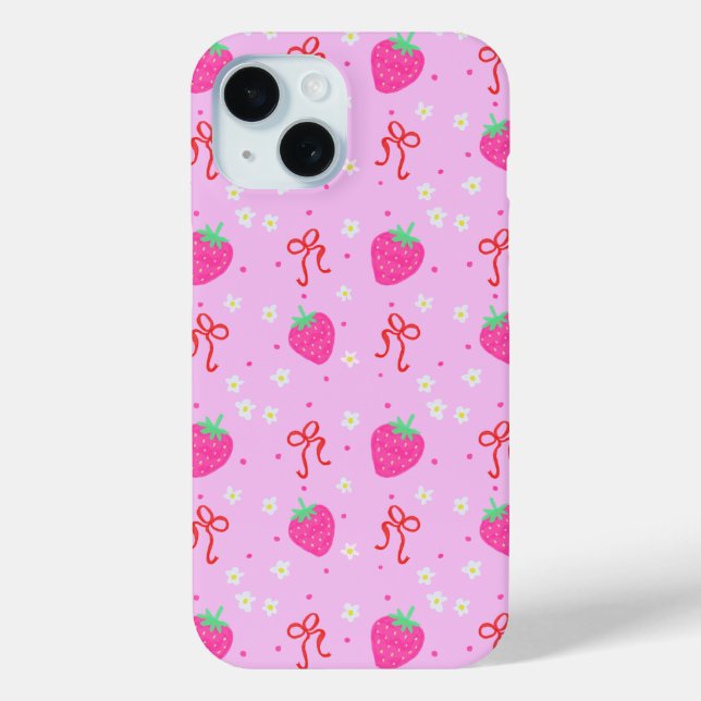 Funda De Case-Mate Para iPhone Strawberry Shortcake Iphone 15 Funda (Reverso )
