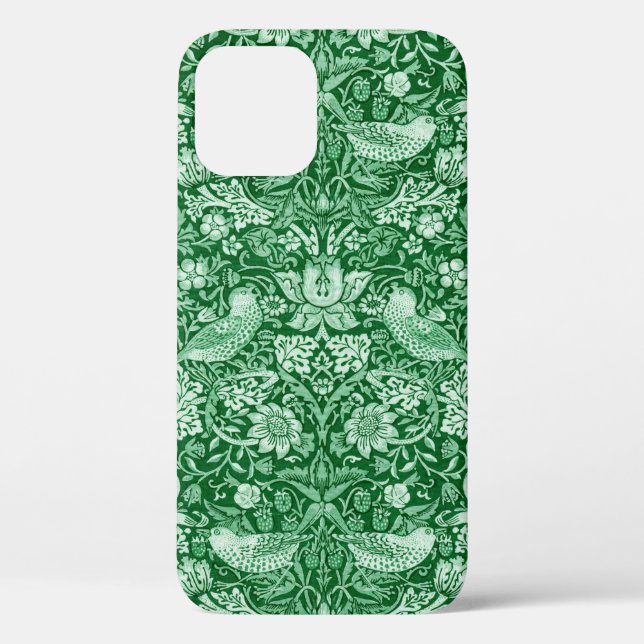 Funda De Case-Mate Para iPhone Strawberry Thief Green, William Morris (Reverso )