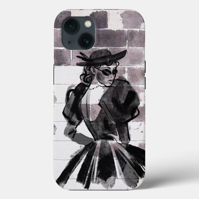 Funda De Case-Mate Para iPhone Street Muse - Moda en la pared (Reverso )