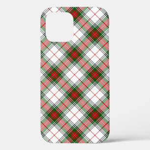 Funda Para iPhone 12 Stuart / Stewart tartan blanco rojo platillo verde