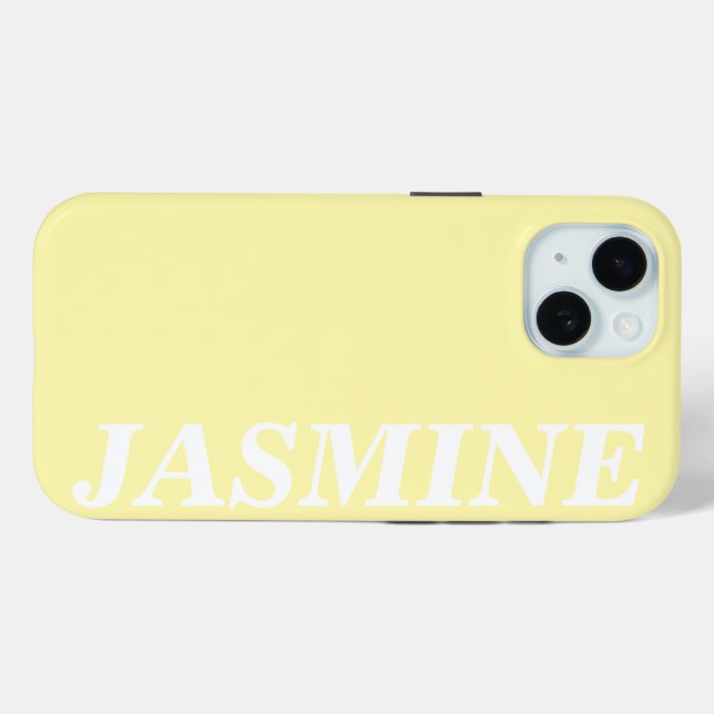 FUNDA DE Case-Mate PARA iPhone STYLISH MODERN CUSTOM NAME SOLID CREAM COLOUR (Reverso (Horizontal))