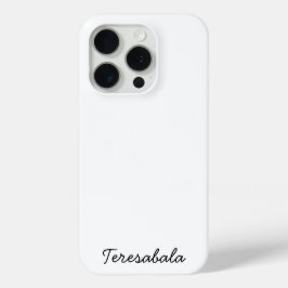 Funda Para iPhone 15 Pro Stylish Monogram Modern Minimalist White Script