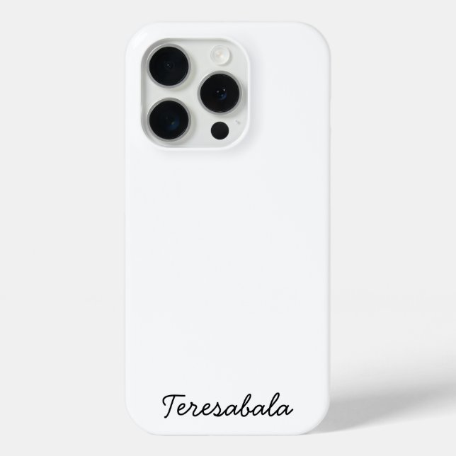 Funda De Case-Mate Para iPhone Stylish Monogram Modern Minimalist White Script (Reverso )