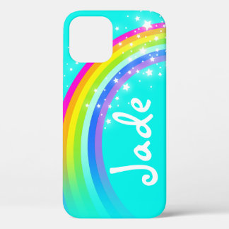 Funda Para iPhone 12 Pro Su caso del iphone de la aguamarina del arco iris