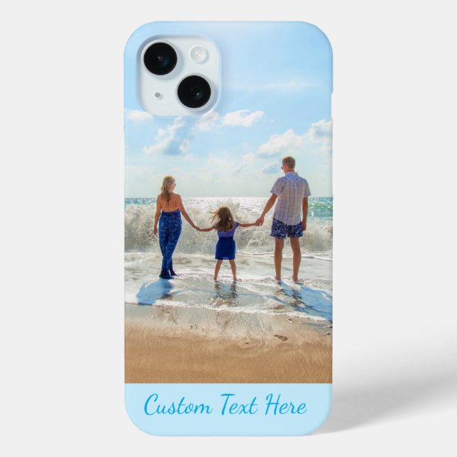 Funda De Case-Mate Para iPhone Su foto iPhone Case Gift con texto Personalizado (Reverso )