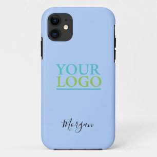 Funda Para iPhone 11 Su logotipo/arte/foto, nombre en letra script negr