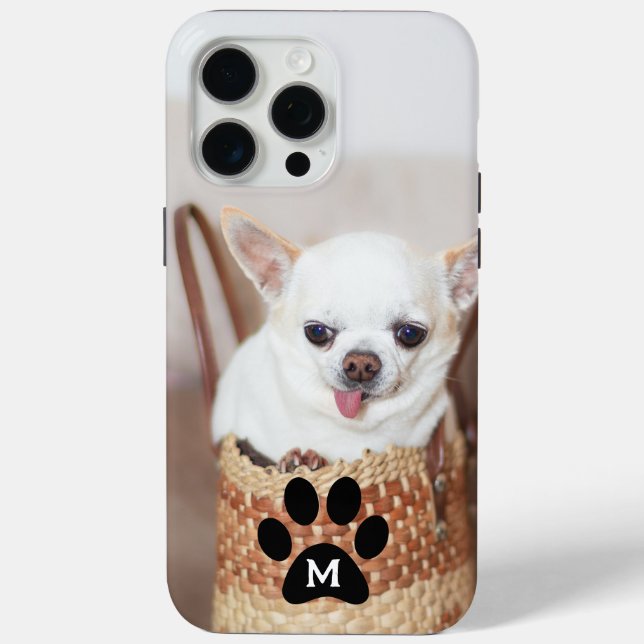 Funda De Case-Mate Para iPhone Su mascota perro cachorro personalizado foto chihu (Reverso )