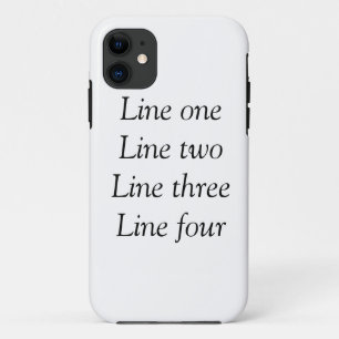 Funda Para iPhone 11 Su mensaje aquí agrega nombre de texto monograma i