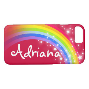 title_seo2 Su nombre 7 letra rainbow red iphone case