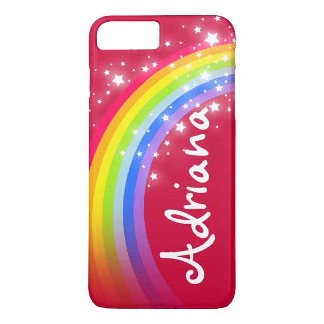 Funda De Case-Mate Para iPhone Su nombre 7 letra rainbow red iphone case (Reverso)