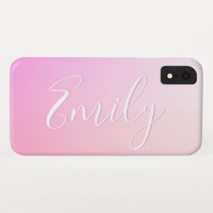 Funda Para iPhone XR Su nombre o palabra   Gradación De Ombre Rosa
