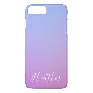 Funda Para iPhone 8 Plus/7 Plus Su nombre o palabra gradiente de rosa y azul mor