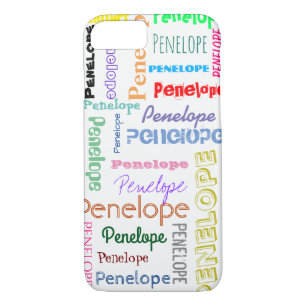 Funda Para iPhone 8/7 Su nombre Word Cloud Fun Fonds Typography