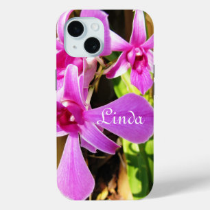 Funda Para iPhone 15 Su orquídea rosa de diseño