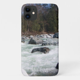 Funda Para iPhone 11 Su propia foto de agua blanca personalizada vertic
