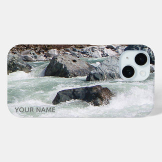 Funda Para iPhone 15 Su propia foto de Whitewater personalizada horizon