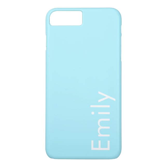 Funda De Case-Mate Para iPhone Su propio nombre o palabra | Azul cielo suave (Reverso)