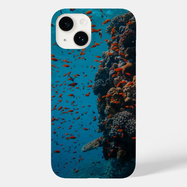 Funda De Case-Mate Para iPhone Subacuático, coral, pescado (Reverso )