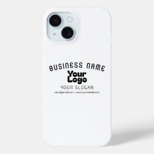 Funda Para iPhone 15 Subir logotipo retro-moderno blanco y negro (edita