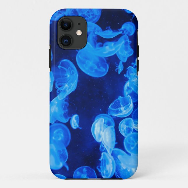 Funda De Case-Mate Para iPhone Submarino Blue Jellyfish (Reverso)