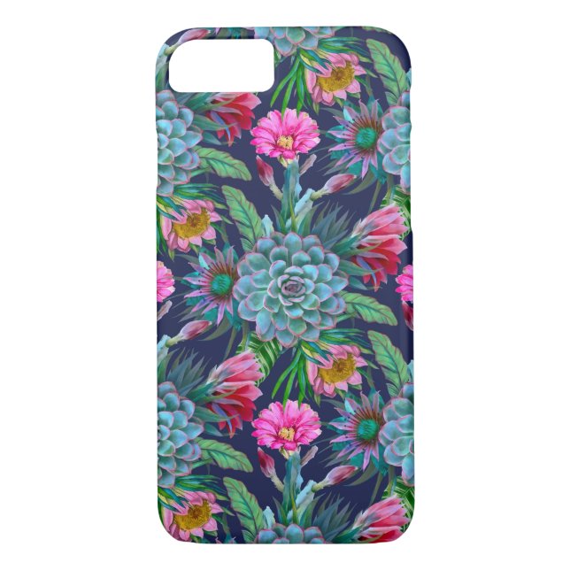 Funda De Case-Mate Para iPhone Suculento jardín tropical (Reverso)