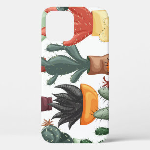 Funda Para iPhone 12 Suculentos, cactús: lindo patrón floral.