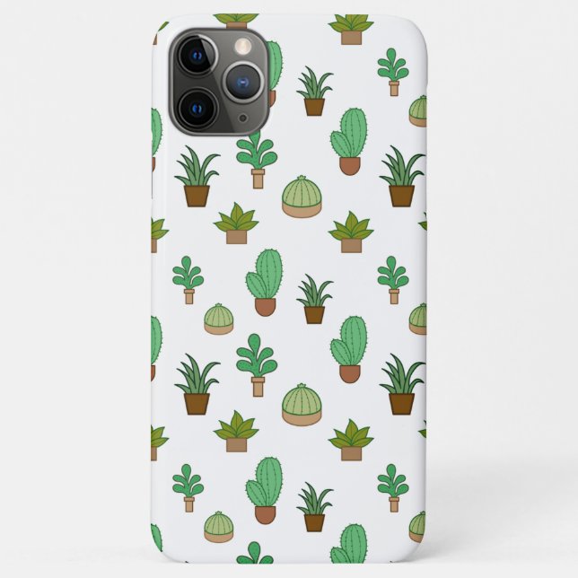 Funda De Case-Mate Para iPhone Suculentos y cactus ilustrados (Reverso)