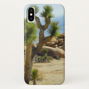 Funda Para iPhone X Sucultores del desierto de California, rocas y cie