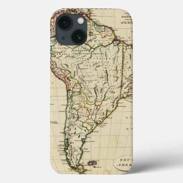 Funda De Case-Mate Para iPhone Sudamérica con fronteras delineadas (Reverso)