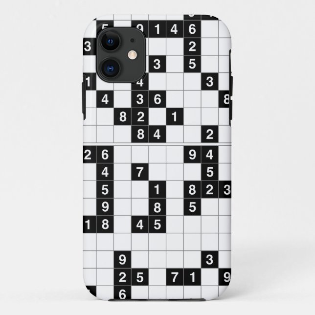 Funda De Case-Mate Para iPhone sudoku blanco negro (Reverso)