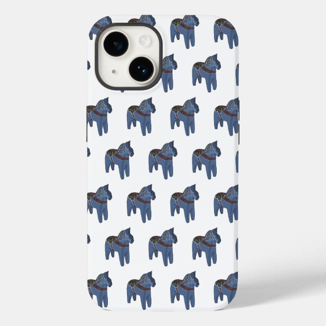 Funda De Case-Mate Para iPhone Suecia Dala Horse Dalecarlian Sueco (Reverso )