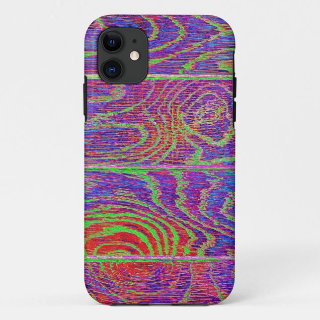 Funda De Case-Mate Para iPhone Suelo de madera arcoiris (Reverso)