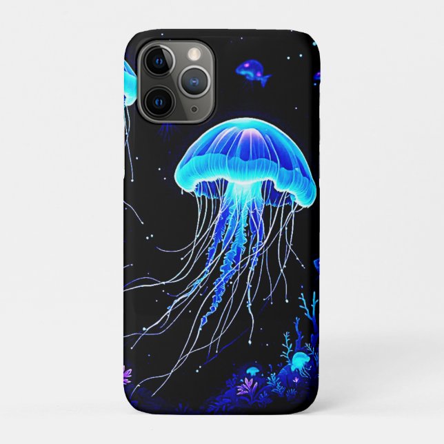 Funda De Case-Mate Para iPhone Sueño bioluminiscente de medusas (Reverso)