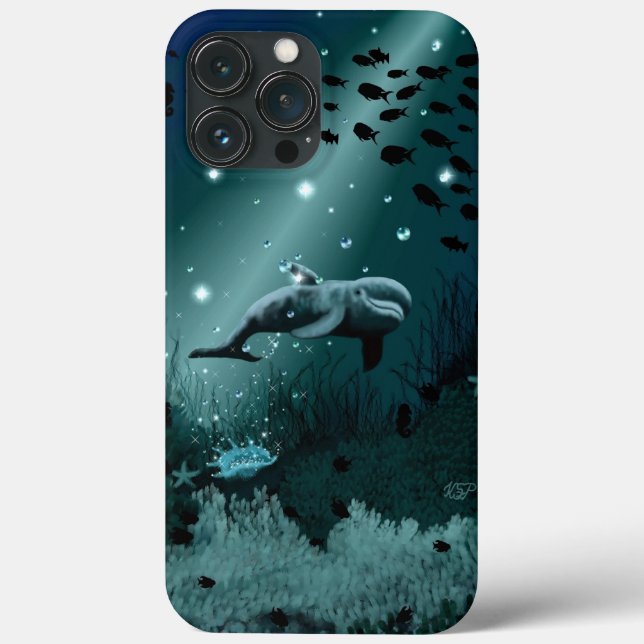 Funda De Case-Mate Para iPhone Sueño de delfín (Reverso )