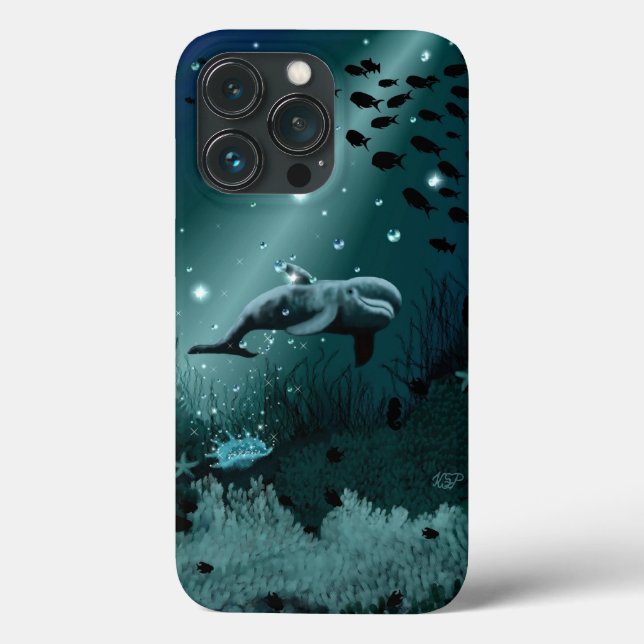 Funda De Case-Mate Para iPhone Sueño de delfín (Reverso )