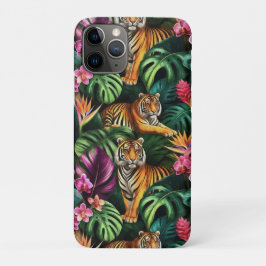 Funda Para iPhone 11 Pro Sueño de jungla de tigres Patrón de superficie sin