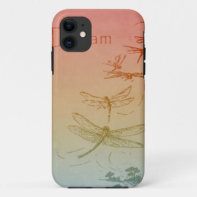 Funda De Case-Mate Para iPhone Sueño de libélulas (Reverso)