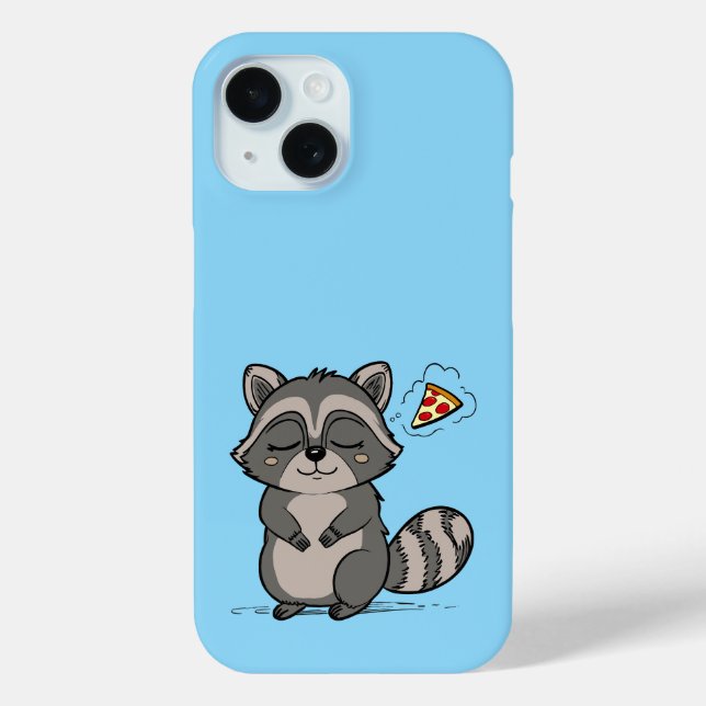 Funda De Case-Mate Para iPhone Sueño de mapache - Pizza! (Reverso )