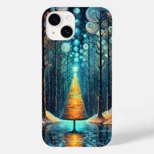 Funda Para iPhone 14 De Case-Mate Sueño feriado irlandés 🎄 brillante árbol navideño