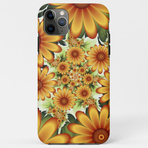 Funda Para iPhone 11 Pro Max Sueño floral, arte fractal de flores abstractas mo