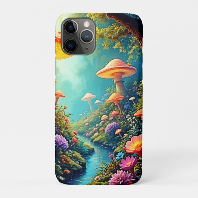 Funda De Case-Mate Para iPhone Sueño forestal de hongos encantados (Reverso)