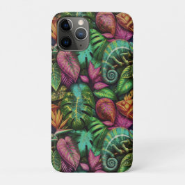 Funda Para iPhone 11 Pro Sueño Selvático de Camaleón Patrón de Superficie C