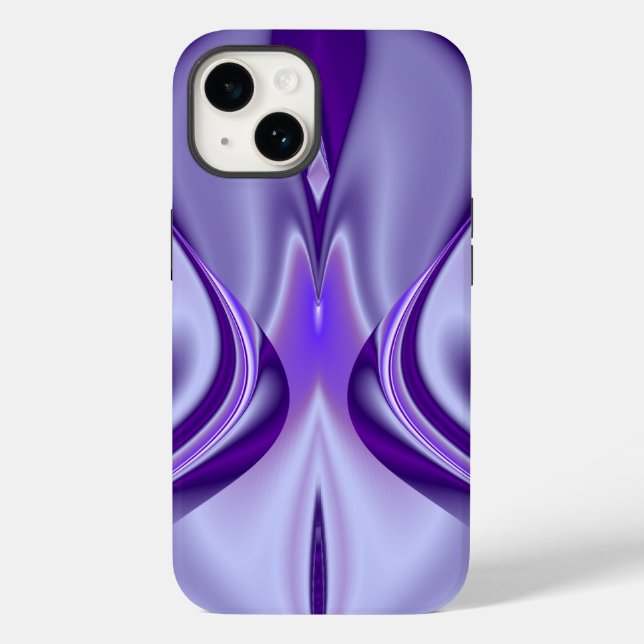 Funda De Case-Mate Para iPhone Sueños de flores moradas (Reverso )