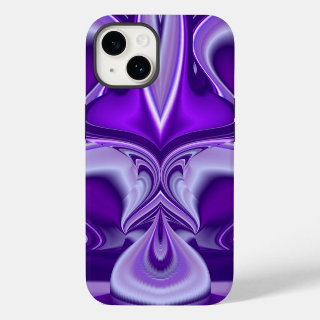 Funda De Case-Mate Para iPhone Sueños de flores moradas (Reverso )