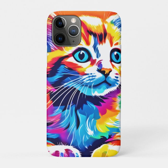 Funda De Case-Mate Para iPhone Sueños de gatitos arcoiris (Reverso)